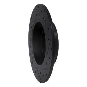 Nissan Sentra Brake Rotor (1) - Rear Left - R1 Concepts - Drilled & Slotted - Black - `04-`06